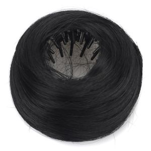 OMQAIO Tổng hợp Phần mở rộng búi tóc rối Kẹp vào Mini Tóc giả Updo Thời trang Tự nhiên Búi tóc hình tổ chim Phụ nữ Cô gái