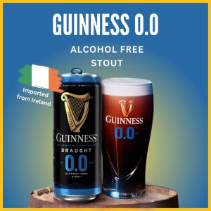 Guinness 0.0 Alcohol-Free Beer 440ml Can | Non-Alcoholic Stout | Zero Alcohol Drink | Premium Imported Beer | Refreshing Smooth Taste