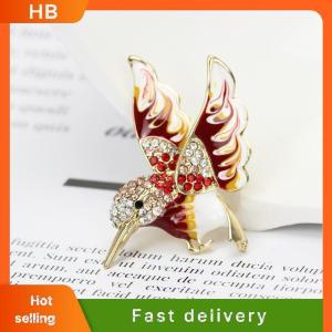 HB Fashion Creative Rhinestones Hummingbird Brooches For Women Clothing Coat Accessries Gifts