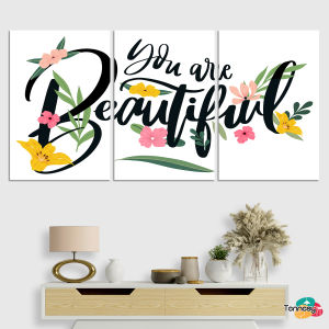 TENNESY Hiasan Dinding Aesthetic 1 Set Beautifull Mood 60x30CM Wall Decor Pajangan Dekorasi Rumah