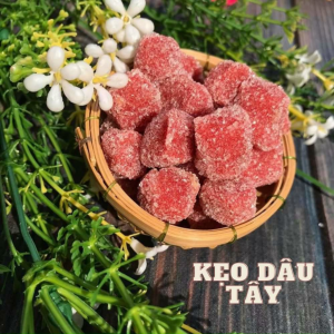 1kg kẹo dâu tây đặc sản Đà Lạt (túi zip) sang trọng hợp vệ sinh - đồ ăn vặt tuyệt vời SUSUTOSHOP