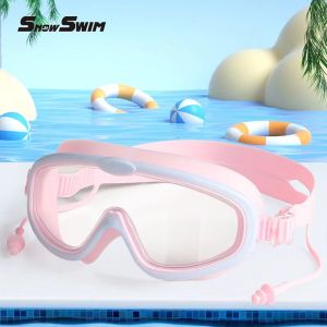Kanak-kanak dalam beg kolam goggle girl boy kolam goggle gear kalis air antifog kotak besar profesion menyelam