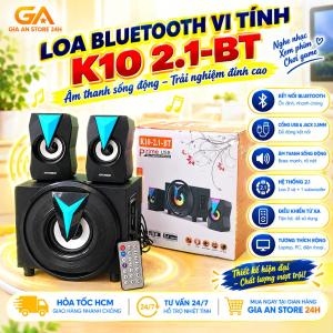 Loa bluetooth vi tính loa máy tính laptop để bàn K10 bass mạnh mini đẹp chất có dây