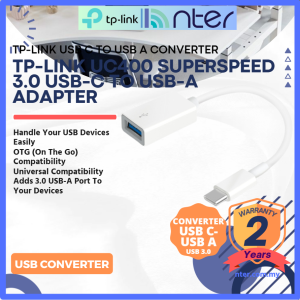 TP-LINK Tplink USB - OTG Converter Connector USB 3.0 Female USB C to USB A Adapter OTG On The Go Compatibility UC400