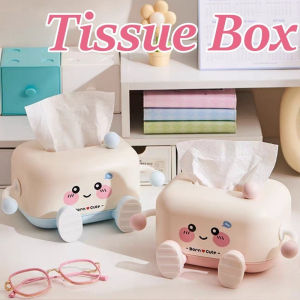 Tissue Box Phone Holder Napkin Organizer Cartoon Desktop PP Paper Case Cute Home Table Storage