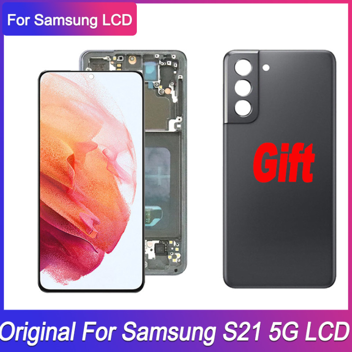 Original AMOLED For Samsung Galaxy S21 5G LCD G991B G991U Display Touch