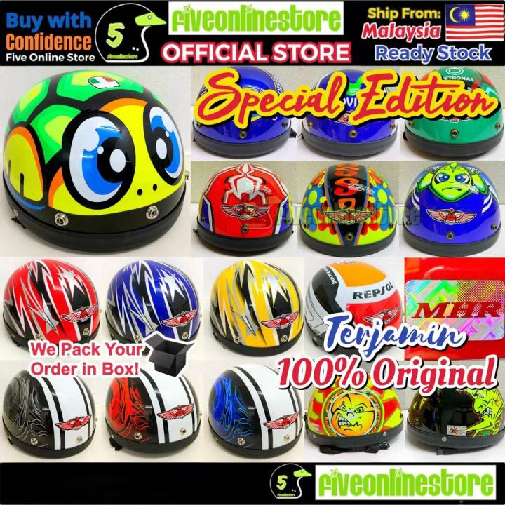 MHR III Steng Special Edition Helmet Kura Half Cut 100% ORI Stella