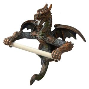 Bathroom Tissue Roll Holder Storage Rack Unique Dragon Toilet Paper Holder Wall Mounted Tissue Rack Toilet Roll Holder