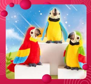 พร้อมส่ง มาเเรง นกแก้วพุดได้ใส่ถ่านพร้อมส่ง