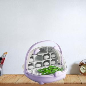 Clear Silkworm Observation Box with Removable Compartment And Airflows Vents For Health Insect Development and Growth