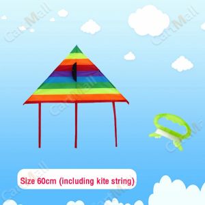 Colorful Butterfly Kite Triangular Rainbow Kites Children Outdoor Toy with Free Kite String