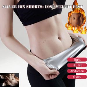 Women Sweat Pants Extreme Sweating Thermal Waist Trimmer High Rise Tummy Control Yoga Shorts Body Shaper Compression Slimming Workout Quick Dry