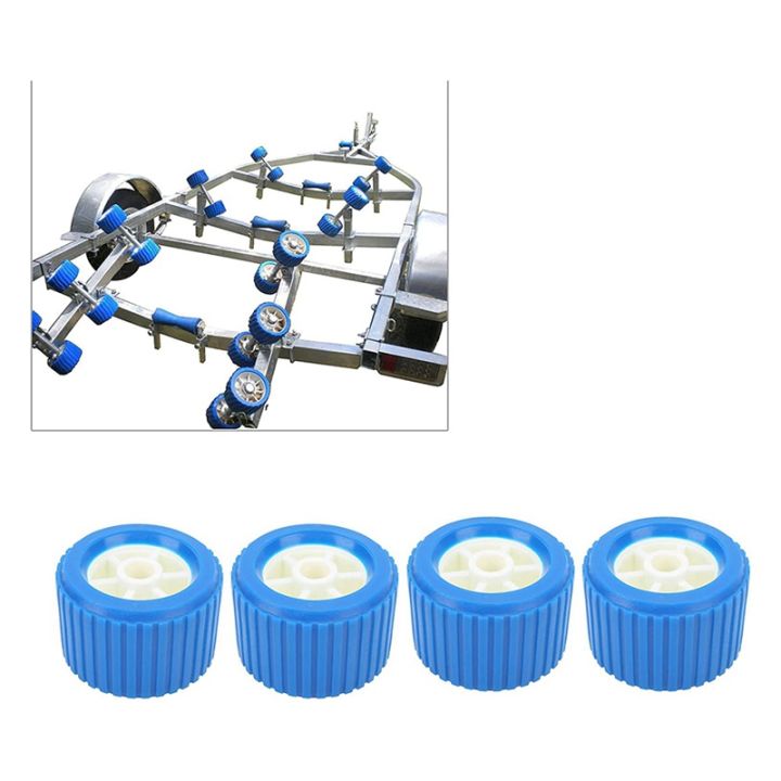 4PCS Boat Trailer Ribbed Wobble Rollers, Trailer Roller Boat Ramp ...