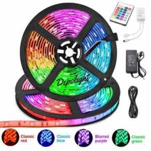 Paket RGB / Lampu Strip LED RGB 5050 FULL COLOUR Sensor 5M 10M Lengkap Adaptor Remote