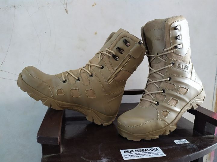 SEPATU TACTICAL BOOTS SAFETY CREAM SWAT ARMY MILITER TAKTIS