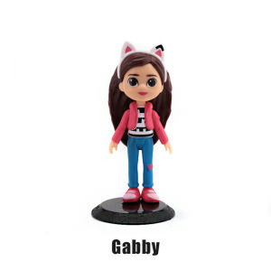 15pcs/set PVC Gabby Dollhouse Figure Toy Mercat Cartoon Stuffed Animals Smiling Car Cat Hug Gaby Girl Dolls Kids Birthday Gifts Gabby Races House Figure childrens toysMercat smiling carscats HDPGaby Girl dolls PVC birthday gifts