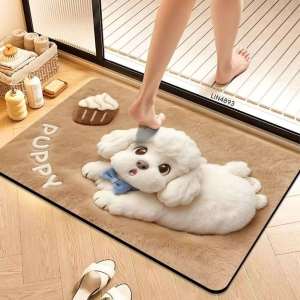 Local SG Ready Stock 3D Visual Anti Slip Bath Mat Super Quick Absorbent Washable Floor Rug for Bathroom Shower Kitchen