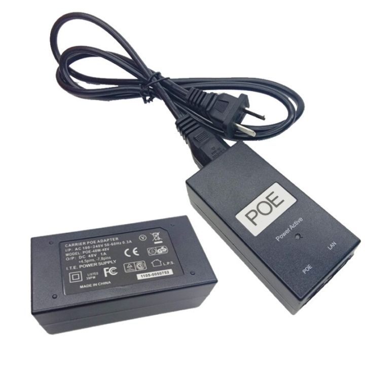 Adapter DC 48V 1A 48 WT POE Injector For CCTV IP Camera 48V POE Power ...