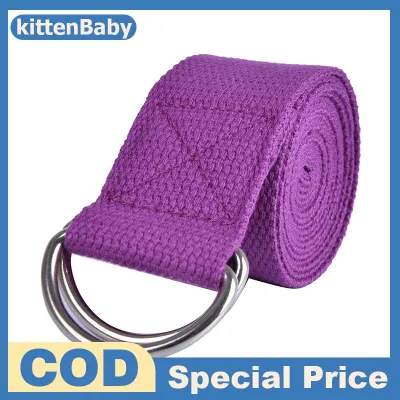 kittenBaby 1PC ปรับสายกีฬายืด D-ring เข็มขัดออกกำลังกายเอวขาฟิตเนสโยคะเข็มขัด