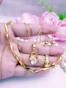 Satu Set Lengkap Perhiasan Xuping Wanita Gold Kuning Emas Terbaru 2212a