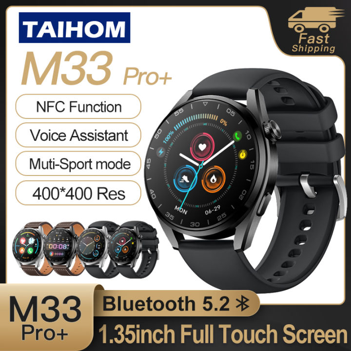 TAIHOM Original Smartwatch for Men Waterproof Bluetooth Call Watch Message Reminder 60Hz refresh rate Smart Watch NFC Health Monitoring Sports Watch