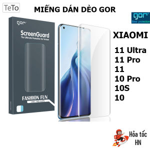 Bộ 3 Miếng Dán Dẻo Gor Cho Xiaomi Mi 10/ Mi 10S/ Mi 10 Pro 11 Pro (Dán Full Màn Hình) Trong Suốt Hạn Chế Bám Vân Tay