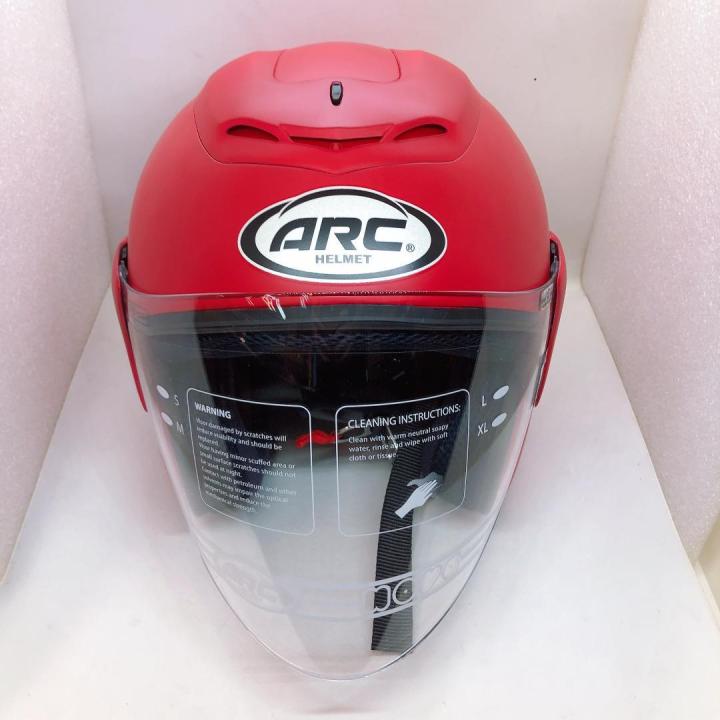 ARC Ritz Helmet Matt Red L Open Face Helmet Red Sirim Approved