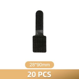 ECILY 1/5/10/20Pcs Cable Ties Management Winder Straps Velcro Wire Organizer Wire Organizer Reusable Wire Adhesive Loop Hook Nylon Strap Organizer Power Cable Tie