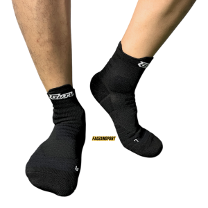 Kaos Kaki Olahraga Pendek GAVRILL BADRA Tebal Elastis Nyaman Warna Hitam Putih