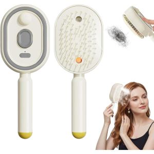 Electric Steam Hair Brush Massage Comb & Mist Function Simultaneously Stronger Ion Technology Less Breakage No Residue