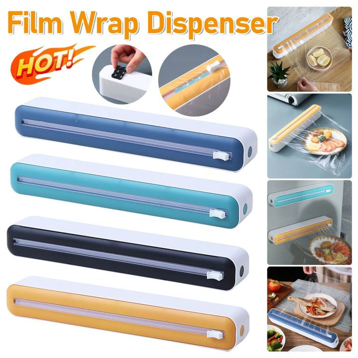 Plastic Wrap Dispenser Cling Film Dispenser Cutter Saran Wrap Dispenser ...