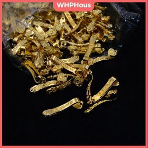 WP💓💛💖 10pcs Chinese Amulet Crafts Golden Auspicious Ruyi Home Feng Shui Power Scepter