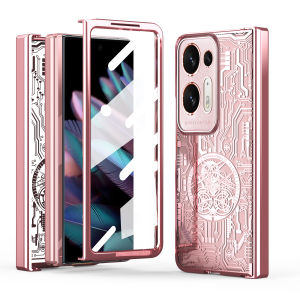 Vỏ bọc bảo vệ bản lề Miếng dán kính bảo vệ màn hình vỏ điện thoại cho [Oppo Find N N2 5g] mạ zeallion
