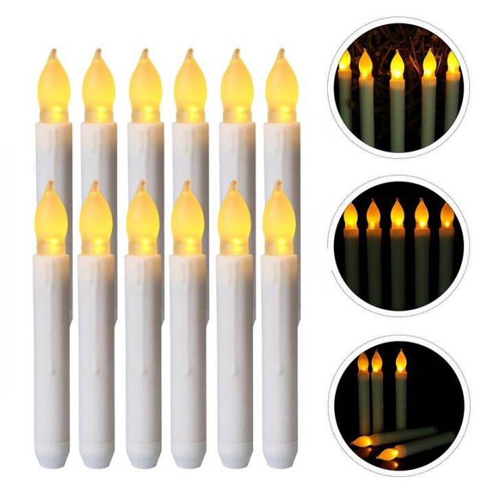 LED Flameless Cone Electronic Candle Light Christmas Decoration Wedding ...