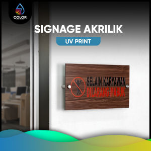 Signage Akrilik UV Print Custom Hiasan DInding