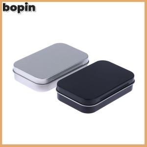 Bopin 1PC Survival kit nhỏ rỗng tinplate bạc đen lật lưu trữ hộp Tổ chức cho tiền xu kẹo Key thuốc lá hộp kín