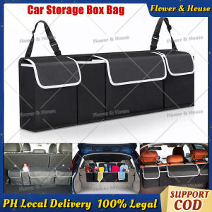 Car Seat Back Trunk Organizer Car Trunk Storage Bag Hanging Foldable Portable Car Trunk Storage Bag Large Capacity Pocket Travel Backrest Storage Luggage Bags Travel Multi Pocket Stowing Tidying Accessories