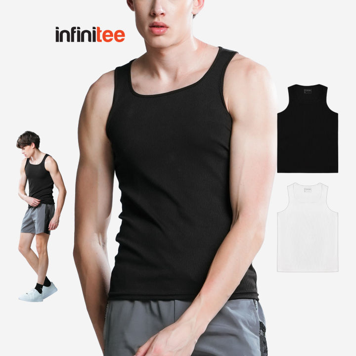 Infinitee Gym Ribbed Sando For Men Women Sleeveless Activewear Square ...