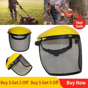 Mũ Bảo Hiểm An Toàn Cho Tông Đơ Cắt Cỏ Trong Vườn Với Tấm Che Lưới Toàn Mặt Máy Cắt Bàn Chải Gỗ Bảo Vệ Lâm Nghiệp