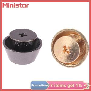 Ministar 10sets Metal Bag Legs Bottom Rivets For DIY Leather Studs Bag Wear Protection Rivets For Bag Bottom Bag Belt Accessories
