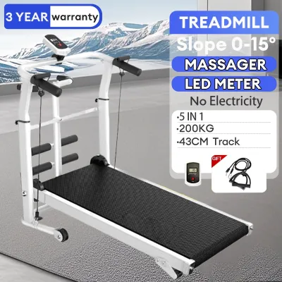 Manual Treadmill Machine Foldable Walking Pad Incline Threadmill Bluetooth Music Exercise Equipment