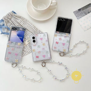 For Z Flip 8 Case Transparent TPU Butterfly Bowknot Phone Case For SAMSUNG Galaxy  Z Flip 7 6 5 Fold 8 Cover Aesthetic Korean Cute
