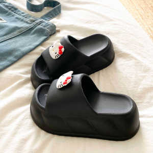[Free Shipping] Simple Slip-On EVA Thick-Soled Indoor Fashion New Style Outdoor Height-Increasing Slippers For Women For The Back-To-School Season