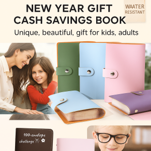 Large Capacity Waterproof Cash Book for Managing Money Bank Notes and Savings Organizer Durable and Portable