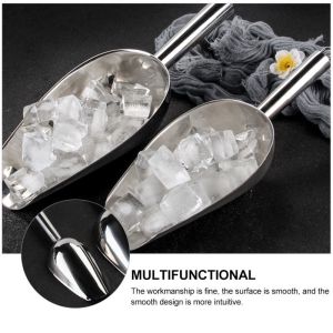 8/9/10inch Stainless Steel Ice Scoop Ice Cream Crushed Shovel Candy Sugar Scooper Kitchen Tool