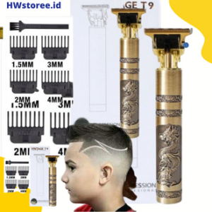 Mesin Cukur Kumis dan Jenggot Mesin Potong rambut elektrik Vintage T9 dragon naga hair clipper