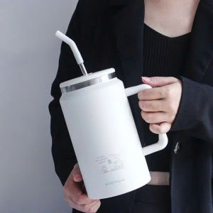 Ly Cốc giữ nhiệt lớn 1500ml kèm Ống hút bằng thép không gỉ 304