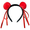 Ne Zha Headband Red Ribbon Solid Hairwear Cartoon Character Cosplay Hair Accessory. 