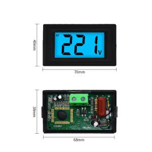 D85-20 Vôn Kế Kỹ Thuật Số Đồng Hồ Đo Điện Áp Mini Bảng Ampe Kế Đồng Hồ Đo Thử Điện Với Màn Hình LED Vỏ Đen AC80-500V LCD