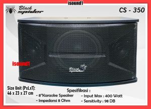 SPEAKER PASIF 8 INCH 8IN BLACK SPIDER CS350 CS 350 ORIGINAL ( SEPASANG )